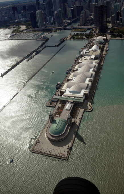 Aerial view of Navy Pier