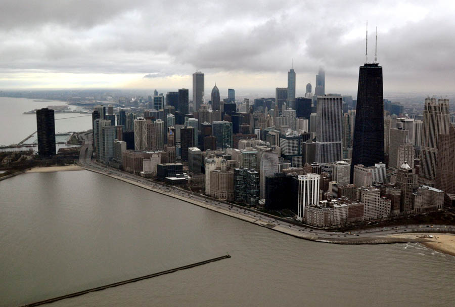 Chicago on a gray December day