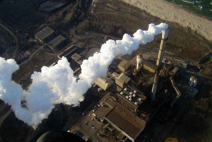  Burns Harbor Power Plant on the southern shore of Lake Michigan.